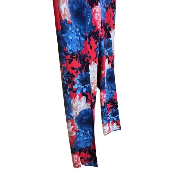 Talbots Chatham Coral White and Blue Dalia Pants with Side Zipper Size 4P - Picture 4 of 12